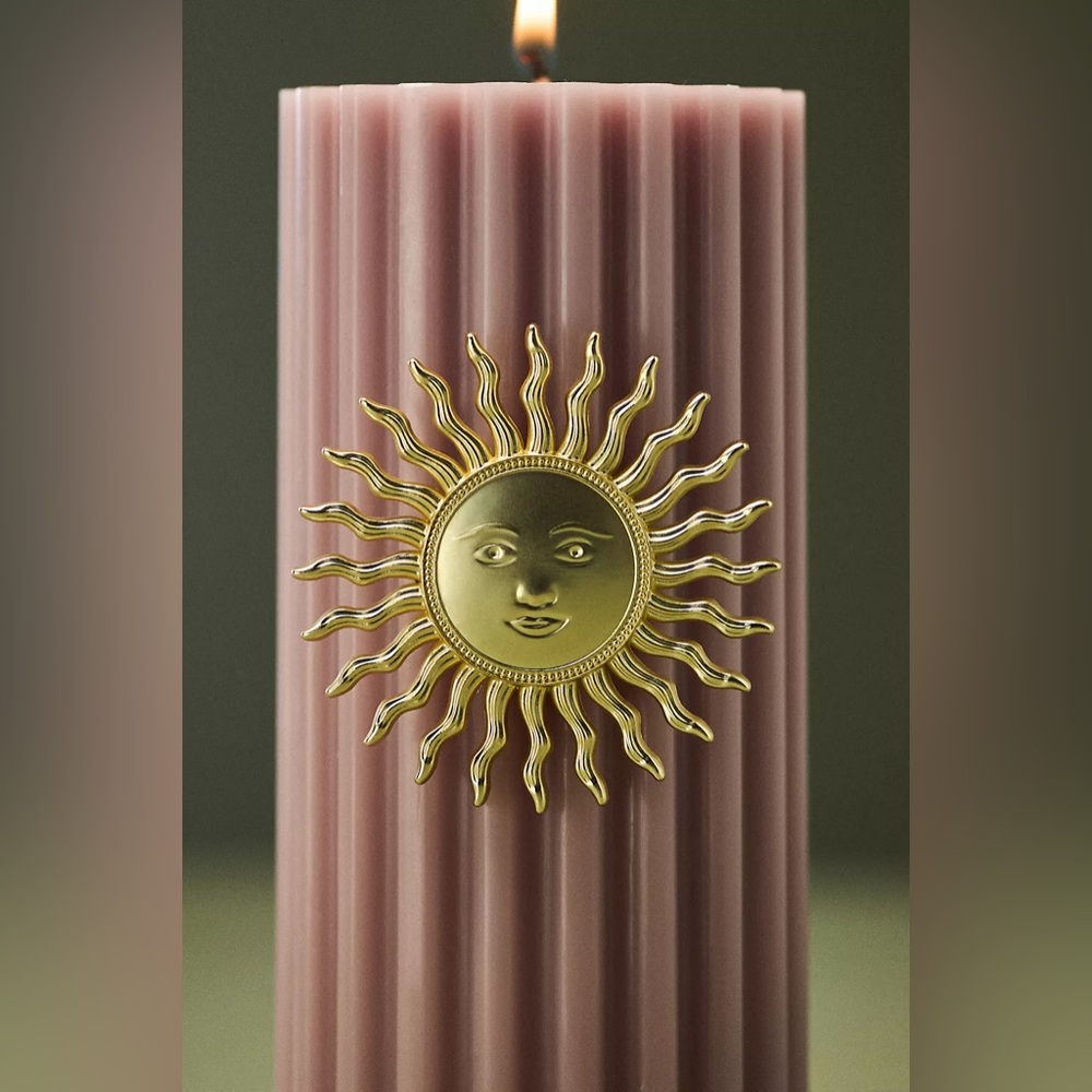 Anthropologie Golden Sun Candle Charm NWT Witchy Whimsical Celestial